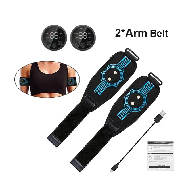 Mochoshop Smart EMS Abs Trainer – Gel-Free Abdominal Toning Belt with LCD Display & 39 Intensity Levels