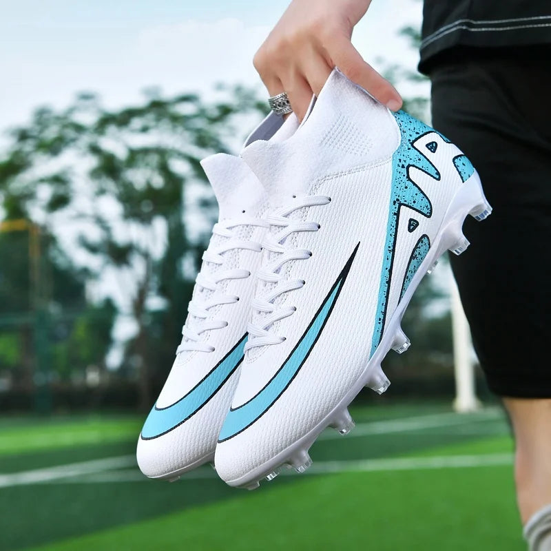 Professional Men's Turf Soccer Shoes - High-Top Training Cleats for Outdoor & Indoor Play
